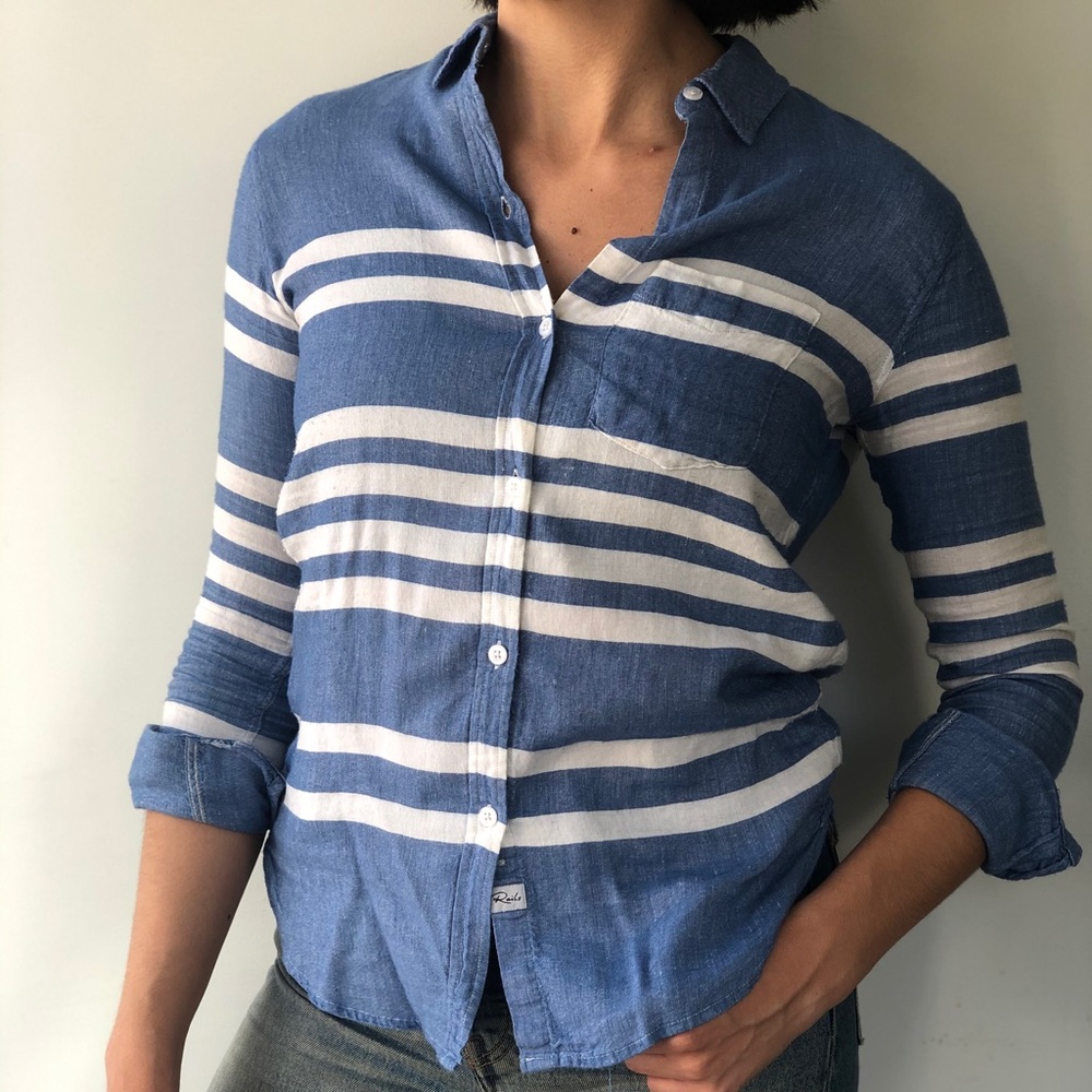 Rails Charli Button-Down in Catalina Stripe